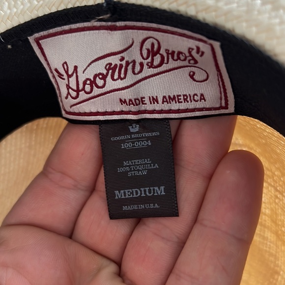 Goorin Bros Panama Hat w/ Owl Feather and leather trim - Picture 3 of 7